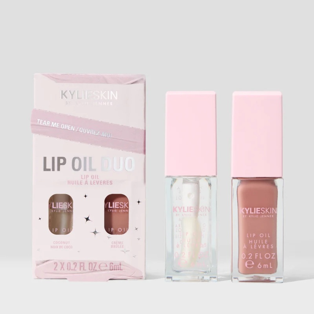 Lip Oil Duo - Pink and Brown